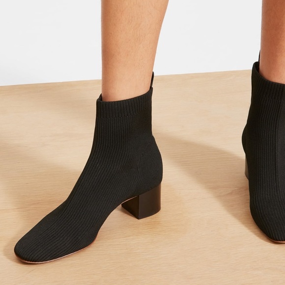 Everlane The Glove Boot Black Knit Ankle Size 10.5